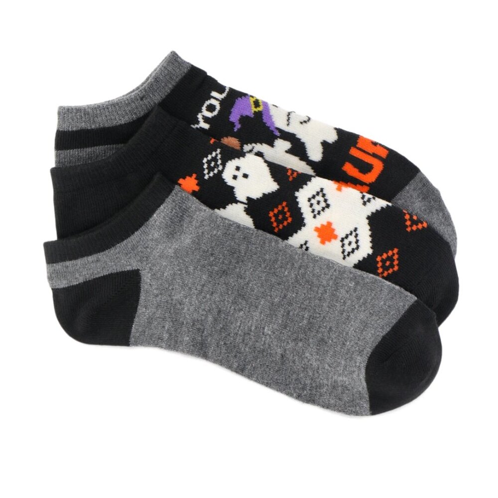 Way to Celebrate Women’s 3-Pack Halloween No-Show Socks, Shoe Size 4-10 NEW